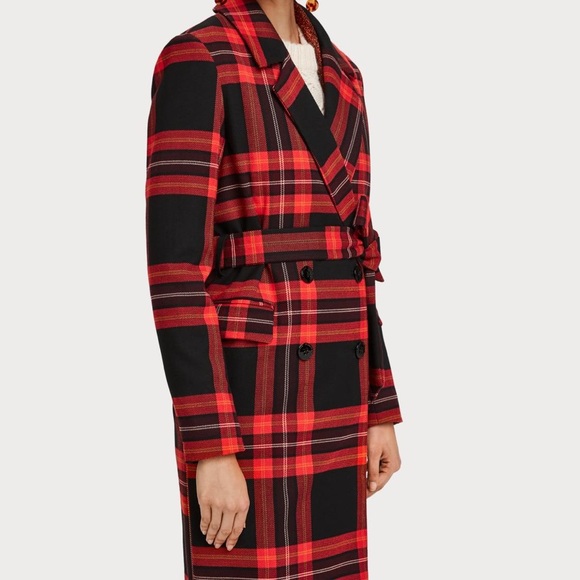 Scotch & Soda Tartan trench coat - Size Xs - Picture 2 of 3